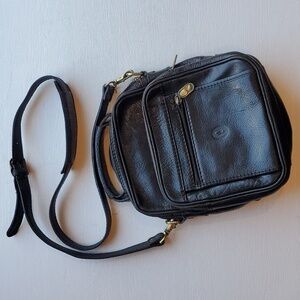 Black Leather Crossbody Bag